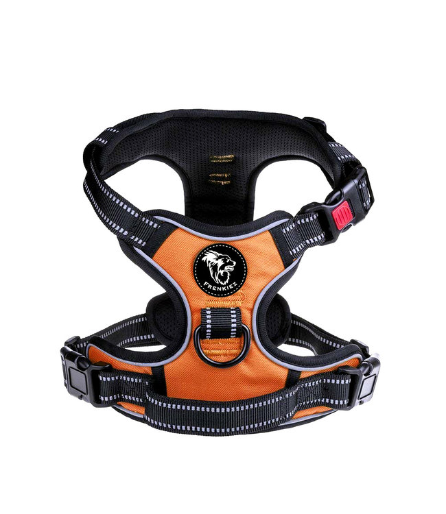 Frenkiez Frenkiez reflective Y tuig dog harness orange