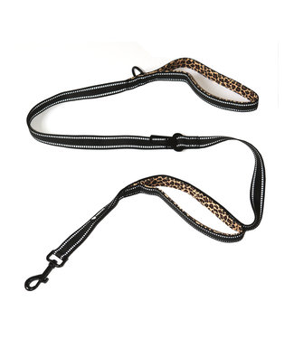 Frenkiez Frenkiez reflective dog leash light leopard