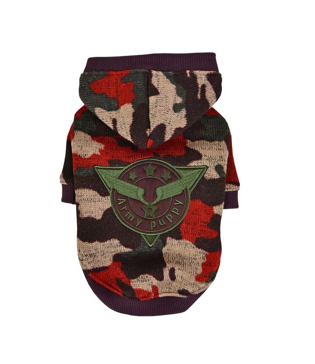 Puppia Puppia Colonel Hoodie Wine Camo