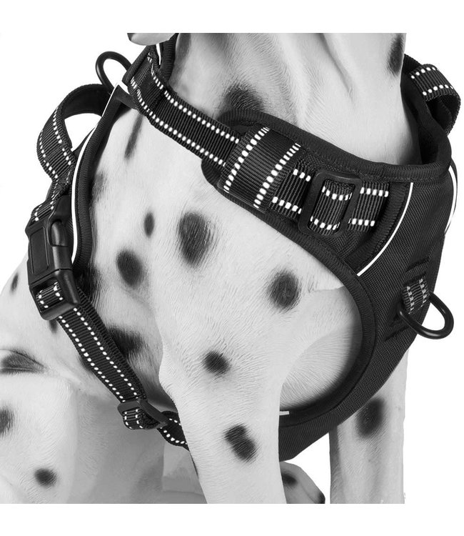 Frenkiez Frenkiez reflective no pull dog harness black