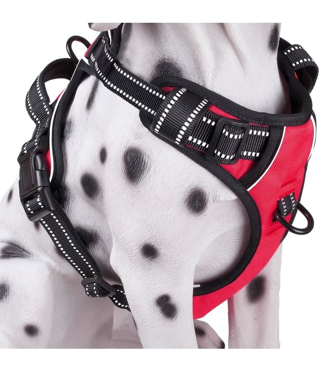 Frenkiez Frenkiez reflective no pull dog harness red