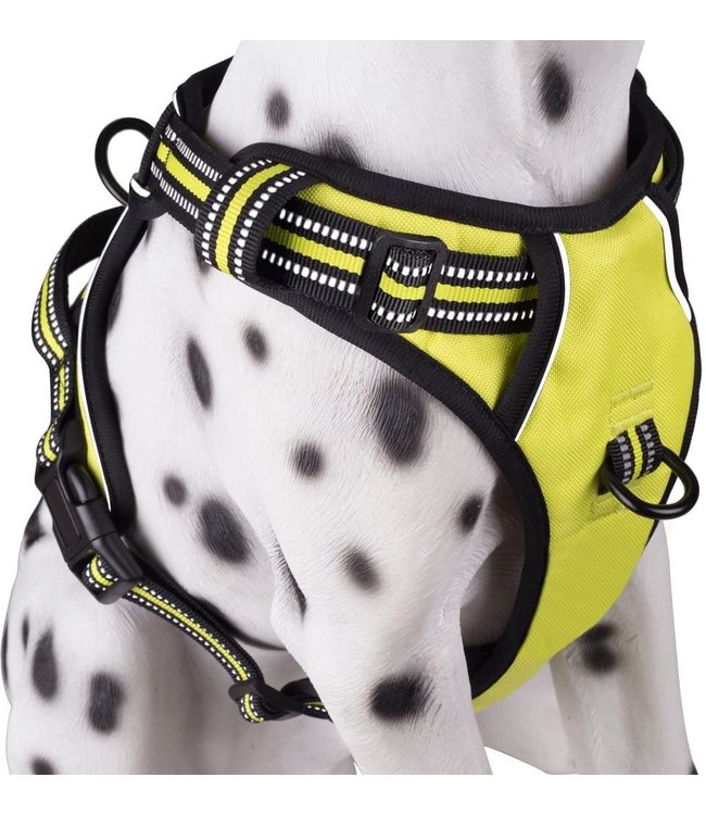 Frenkiez Frenkiez reflective no pull dog harness yellow/green