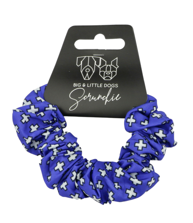 Big and Little Dogs Big and Little Dogs Blue X's scrunchie