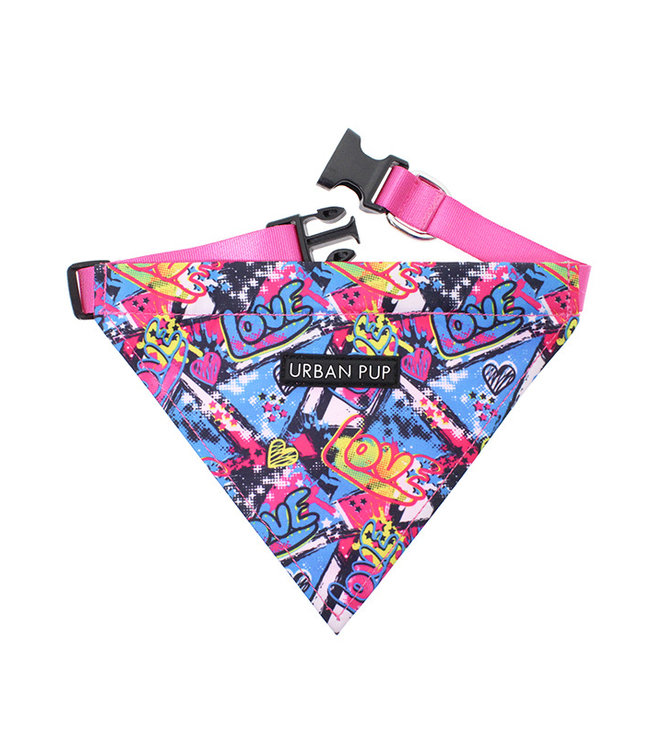 Urban Pup Urban Pup Pink Graffiti Bandana