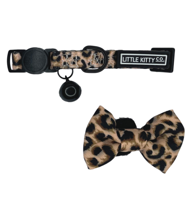 Little Kitty Little Kitty Cat Collar & Bow Tie Luxurious Leopard