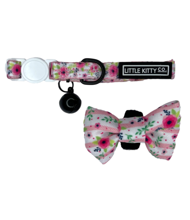 Little Kitty Little Kitty Cat Collar & Bow Tie Fancy Florals