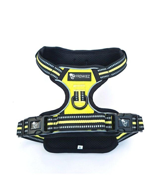 Frenkiez Frenkiez reflective basic dog harness yellow/green