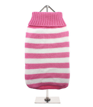 Urban Pup Urban Pup Pink & White Candy Stripe Sweater