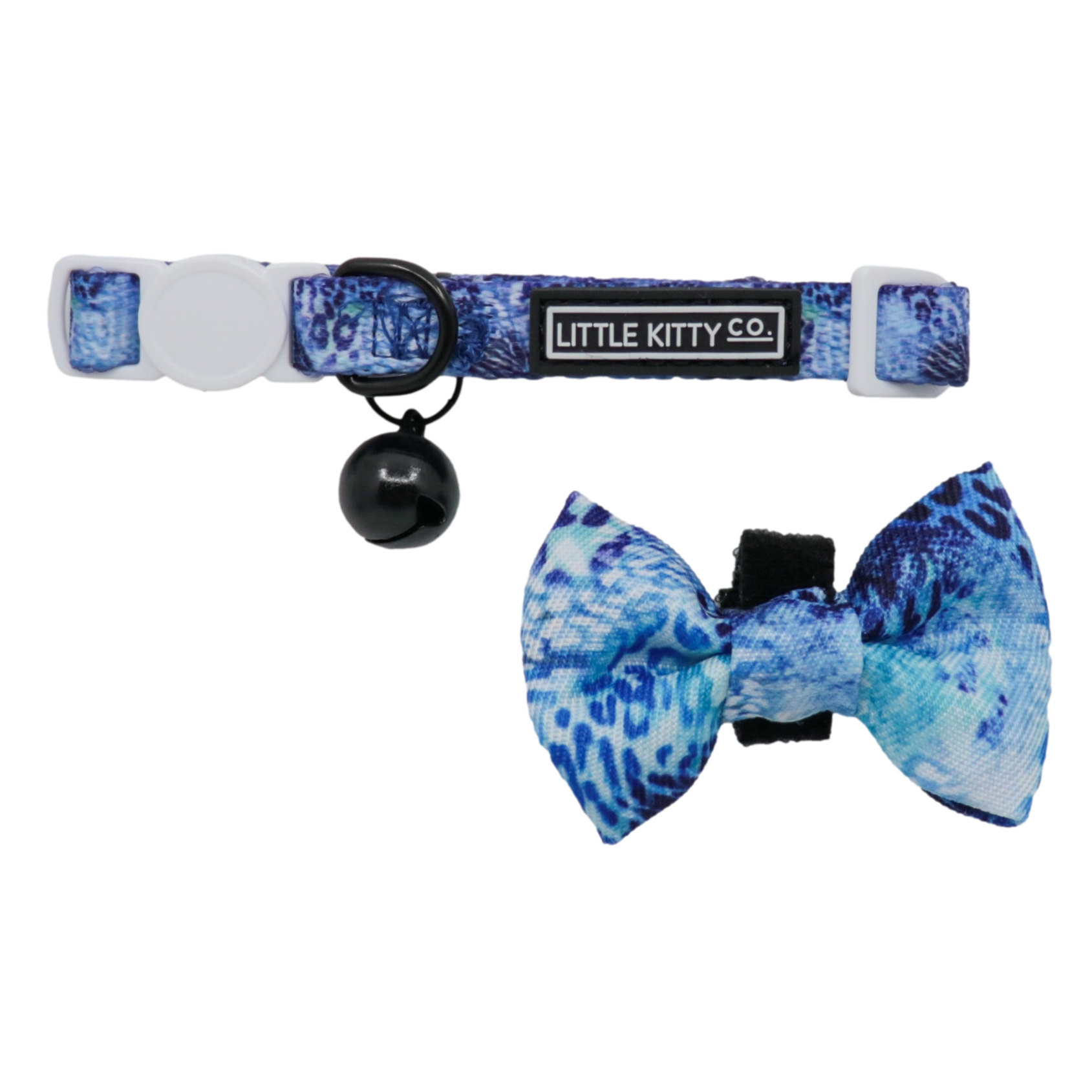 Little Kitty Cat Collar Bow Tie Snakeskin ceesencoosshop