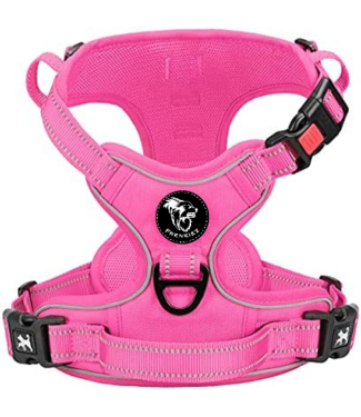 Frenkiez Frenkiez Y tuig dogharness reflective Pink ( matching straps )