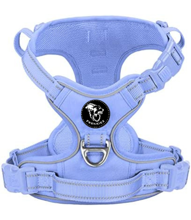 Frenkiez Frenkiez Y tuig dogharness reflective ( matching straps ) Light  Blue