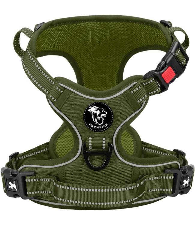Frenkiez Frenkiez Y tuig dogharness reflective ( matching straps ) Military Green