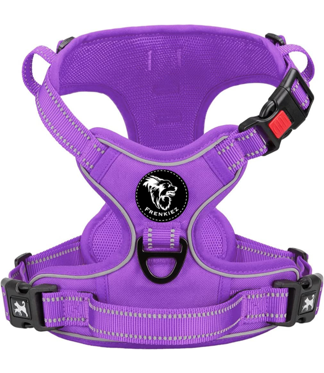 Frenkiez Frenkiez  Y tuig dogharness reflective Purple ( matching straps )