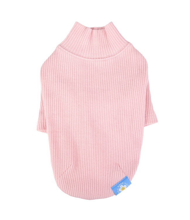 Olchi Olchi Wave TurtleNeck Sweater T-Shirt Pink