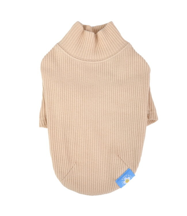 Olchi Olchi Wave TurtleNeck Sweater T-Shirt Beige