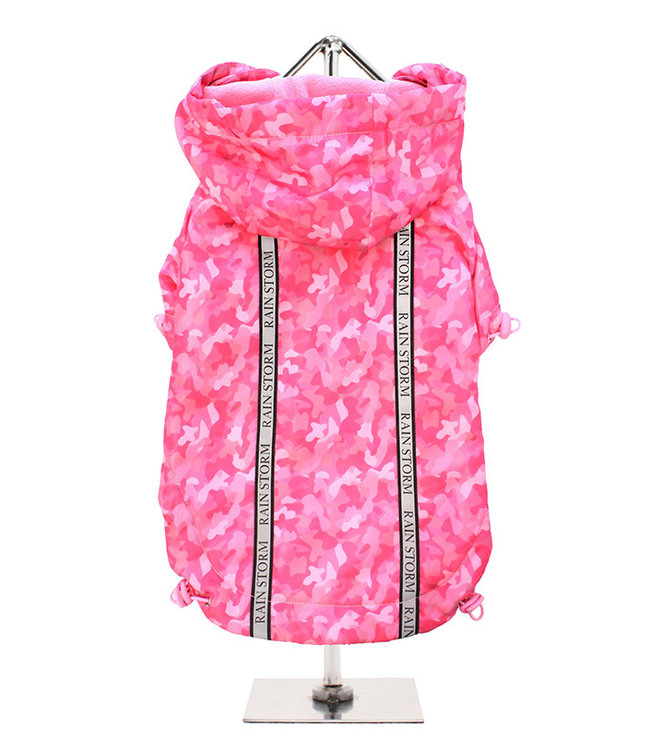 Urban Pup Urban Pup Pink Camouflage Print Rainstorm Rain Coat