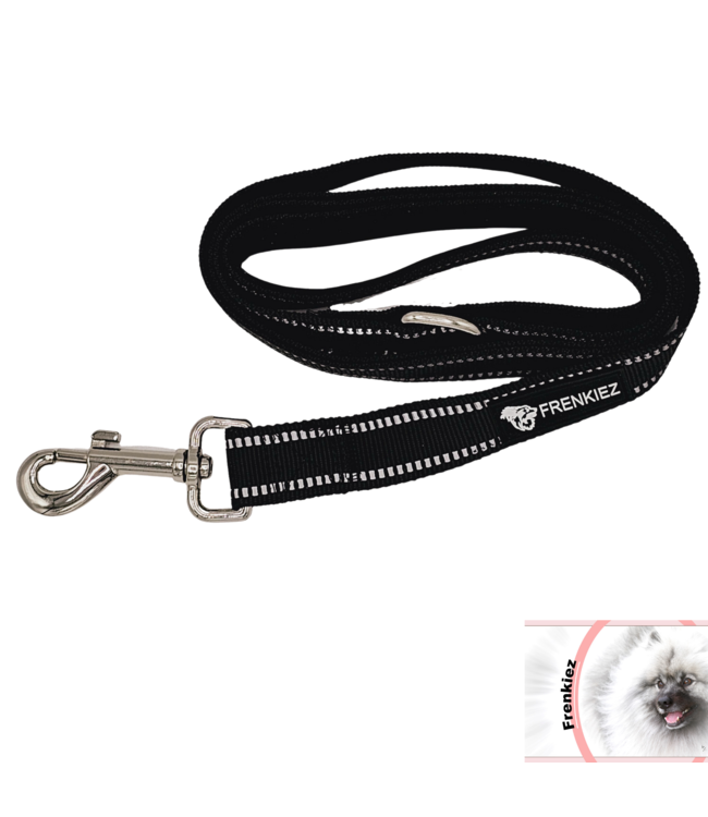 Frenkiez Frenkiez reflective basic dog leash black