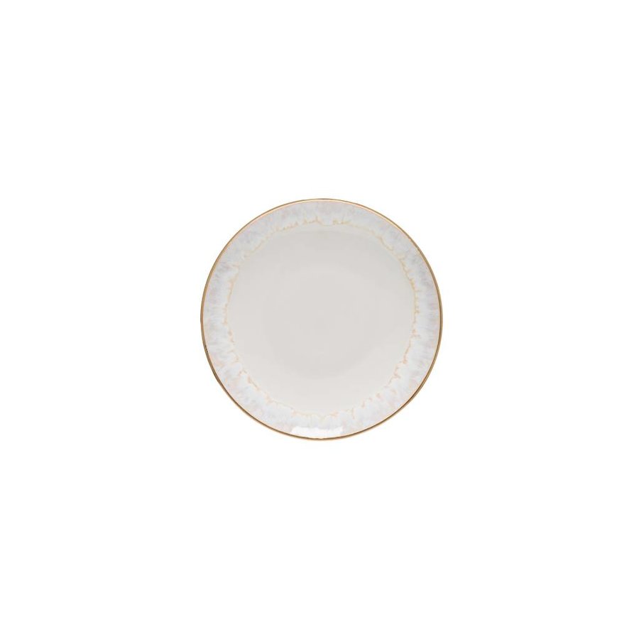 Bread plate Taormina white with golden rim