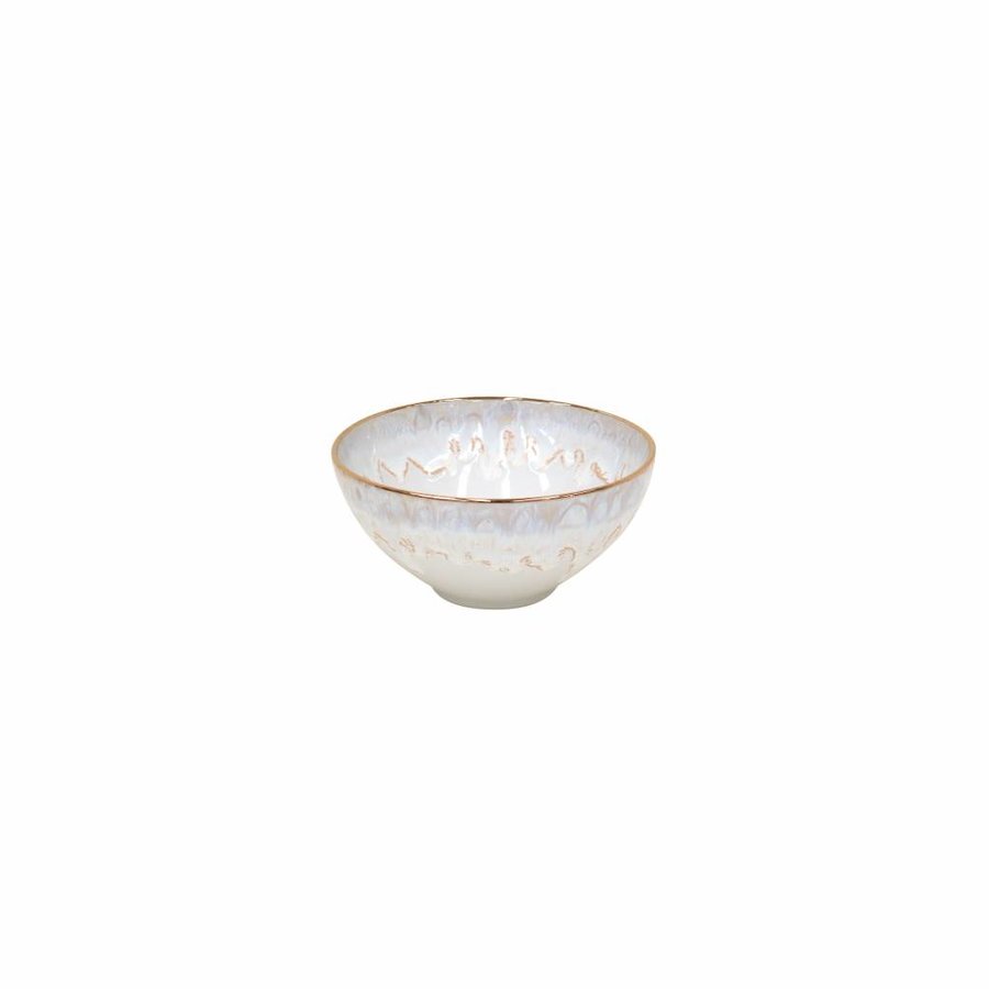 Bowl Taormina white with golden rim