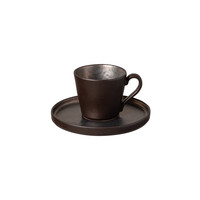 Lagoa teacup and saucer black