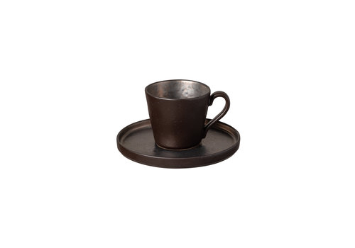  Lagoa teacup and saucer black 