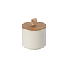 canister with oak wood lid 12 cm pacifica creme