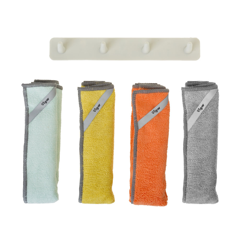 microfiber doekjes set /4 met haakjes