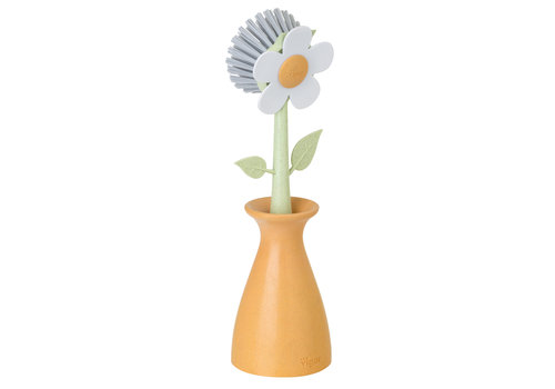  Florganic orange dishwashing brush with vase 
