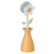 Florganic orange dishwashing brush with vase Florganic orange dishwashing brush with vase