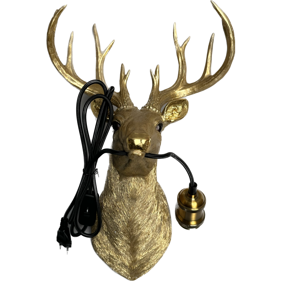 Reindeer lamp gold