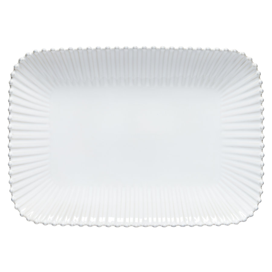 Rechthoekige Schaal 30 cm Pearl Wit