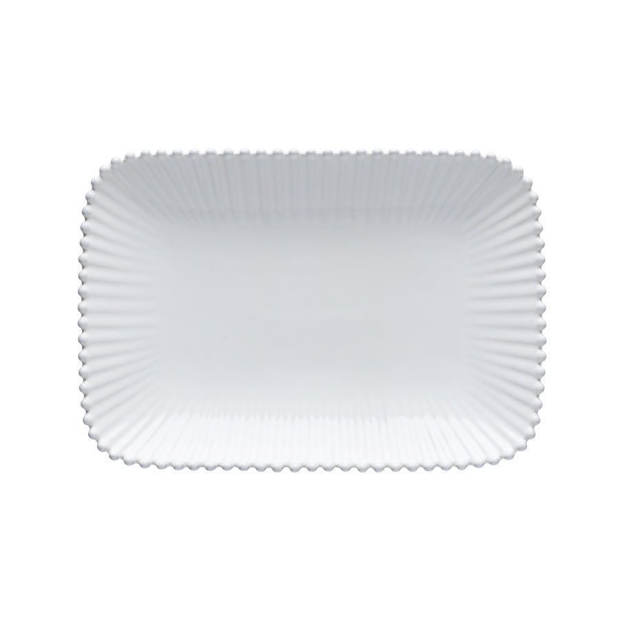 Rechthoekige Schaal 40 cm Pearl Wit