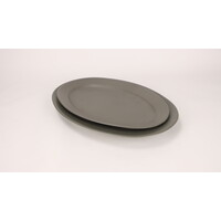 Large Oval platter Villa dark gray