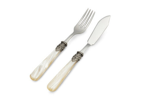  Fish cutlery per 6 sets Napoleon Mother of Pearl 