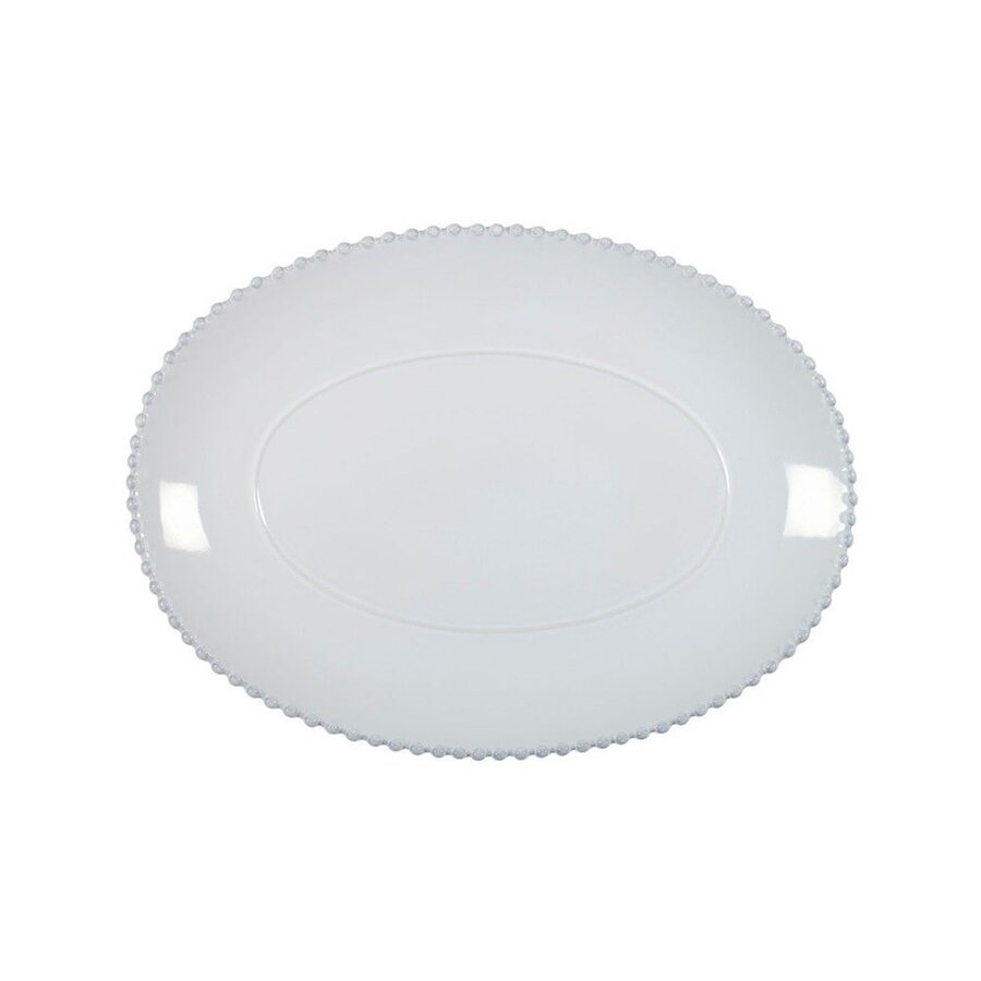 Oval Platter 40 cm Pearl White