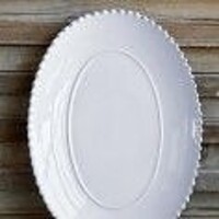 Oval Platter 40 cm Pearl White