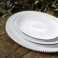 Oval Platter 40 cm Pearl White