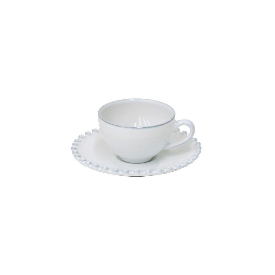 Koffiekop en Schotel 9 cl Pearl Wit