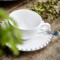 Koffiekop en Schotel 9 cl Pearl Wit