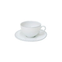 Tea Cup and Saucer 25 cl Pearl White