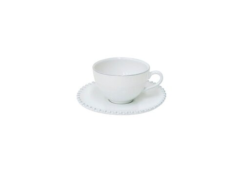  Theekop en Schotel 25 cl Pearl Wit 