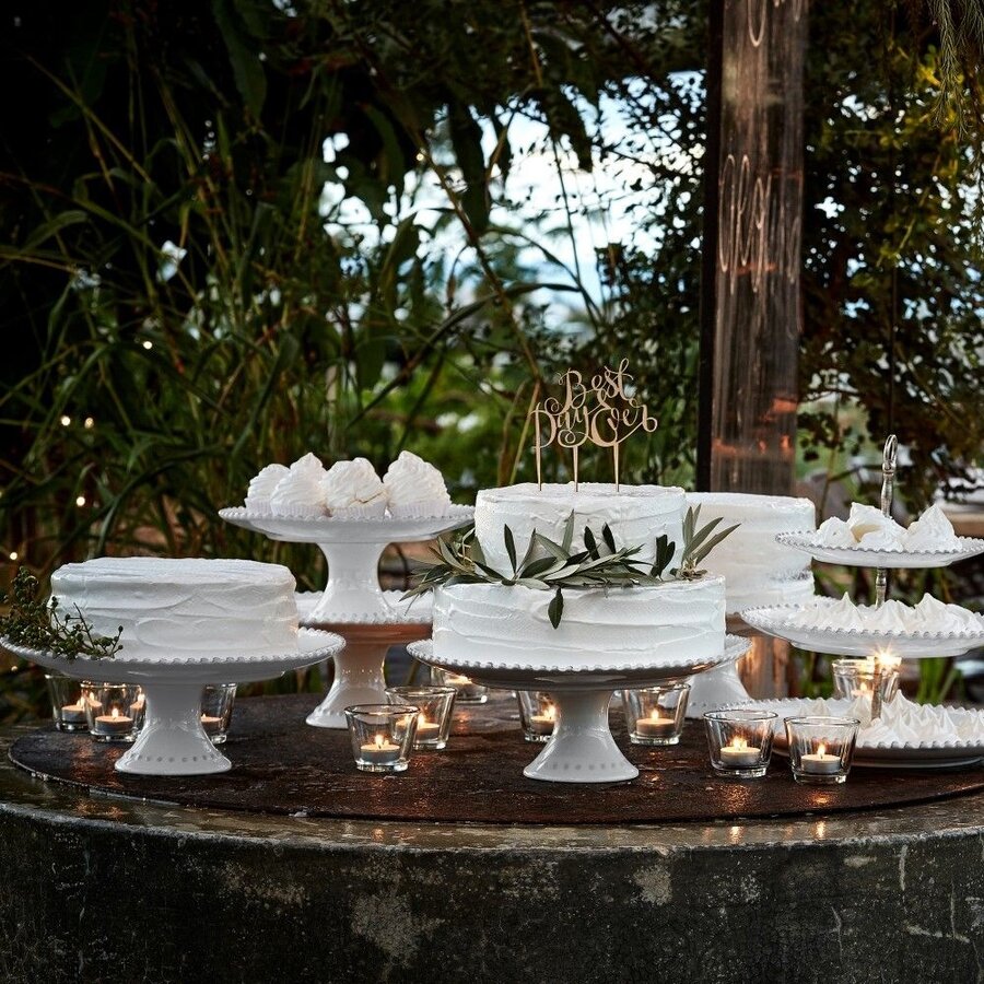 Cake Stand Large 35 cm Pearl White