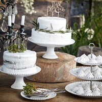 Cake Stand 28 cm Pearl White