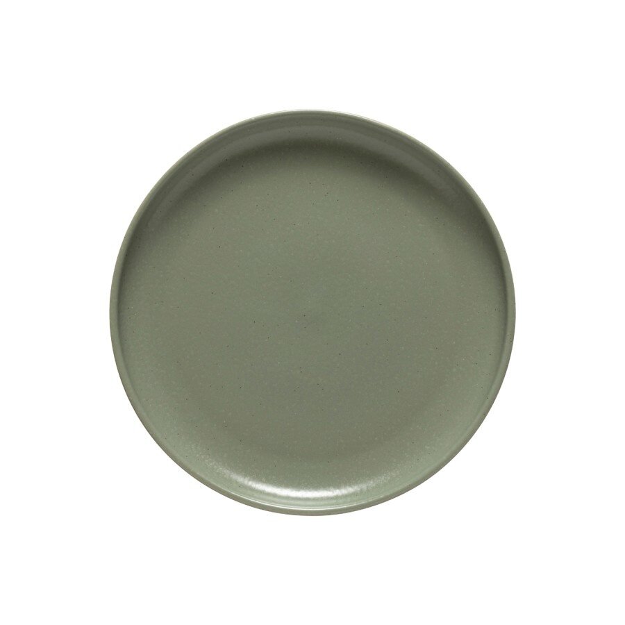Flat round serving bowl 32cm pacifica green