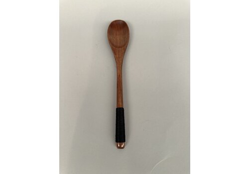  Wooden spoon black rope 