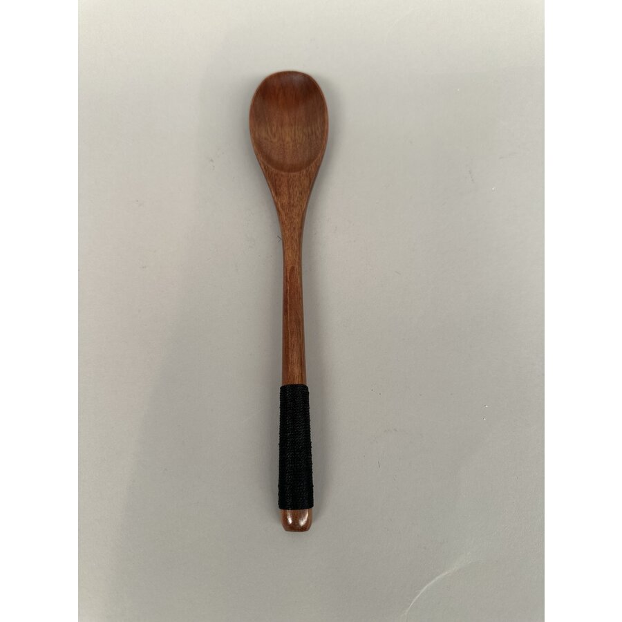 Wooden spoon black rope