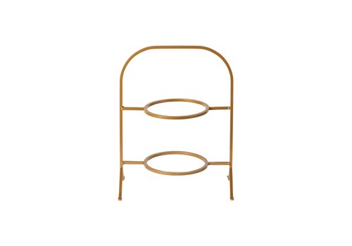  2 Cake Plates Holder Marrakesh Gold 