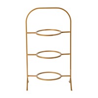 3 Cake Plates Holder Marrakesh Gold