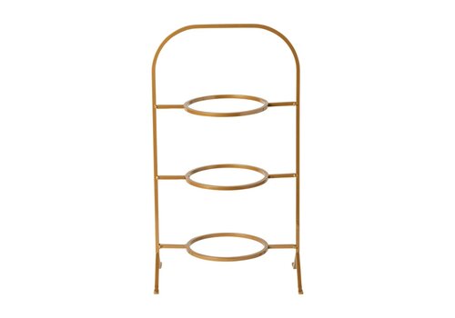  3 Cake Plates Holder Marrakesh Gold 