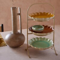 Bordenrek 3 Gebaksborden Marrakesh Goud